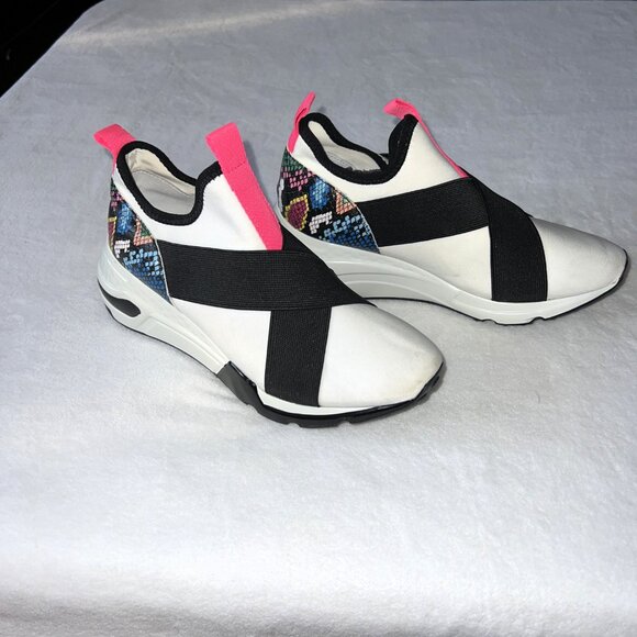 Steve Madden Cryme Multi color Snake skin Sneakers Black & Pink Size 8 - Picture 5 of 10